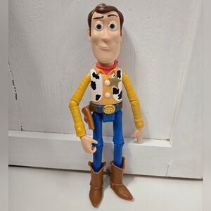 Disney Pixar Toy Story Woody 9" Poseable Action Figure Cowboy Missing Hat